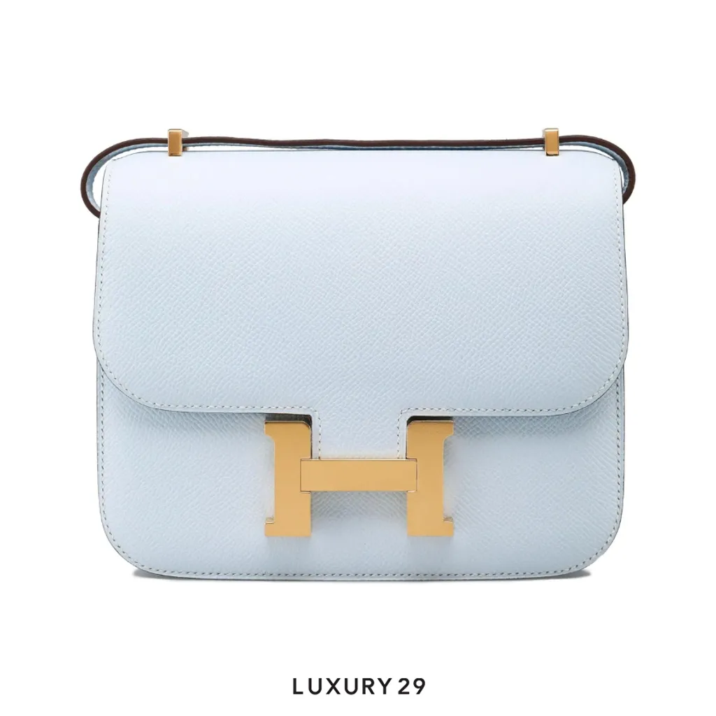Hermes Constance III Mini Epsom Leather Gold Hardware Baby Blue W Stamp (Feb 2025)(Mini, Blue)
