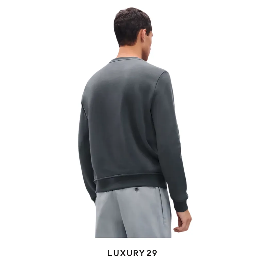HERMES Crewneck sweater with Clou de Selle detail Orage(L, Black)