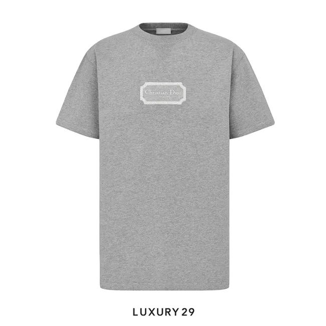 Dior Couture Relaxed-Fit T-Shirt Gray Cotton Jersey
