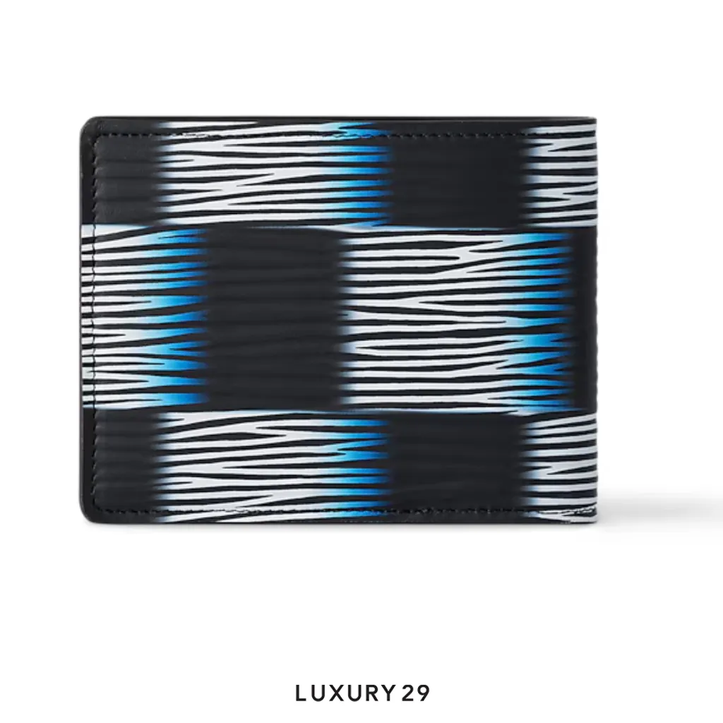 Louis Vuitton LV Slender Leather Wallet Men's Dark Blue Moon(Small, Black)