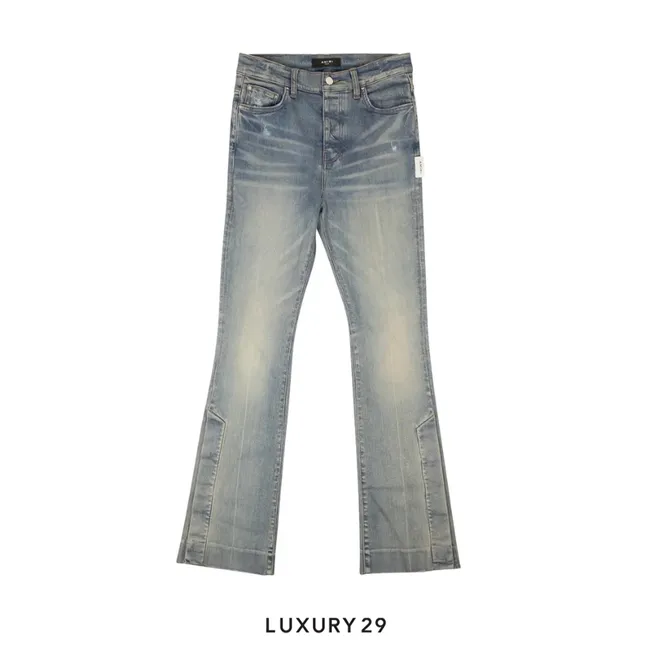 AMIRI STACK FLAIR JEAN CLAY INDIGO