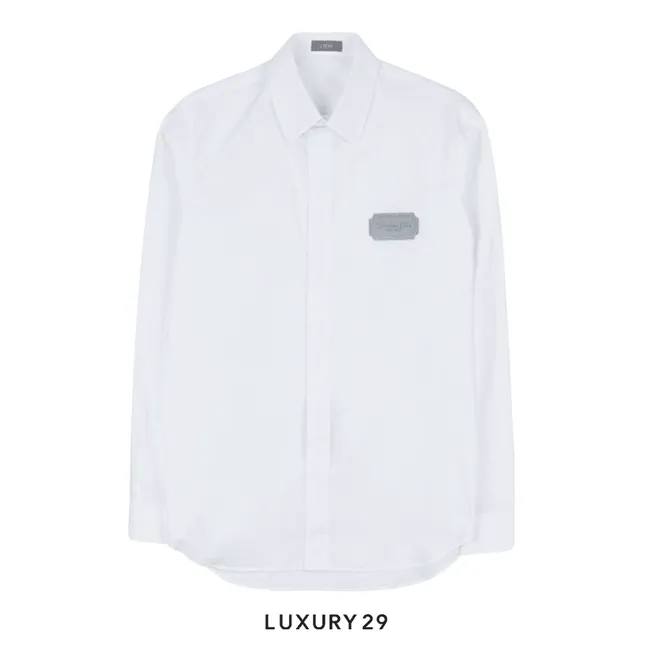 Dior Couture Shirt White Cotton Poplin