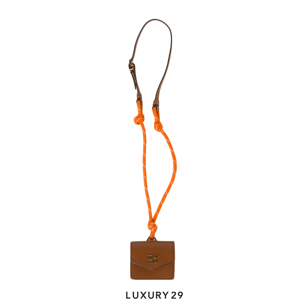 【関税&送料込】Miu Miu Cord Leather And l Trick Miu Miu Leather, Cord, And Metal Trick in Blue | Lyst