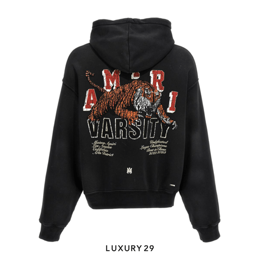 Amiri Vintage Tiger Varsity Hoodie 'Black'(L, Black)