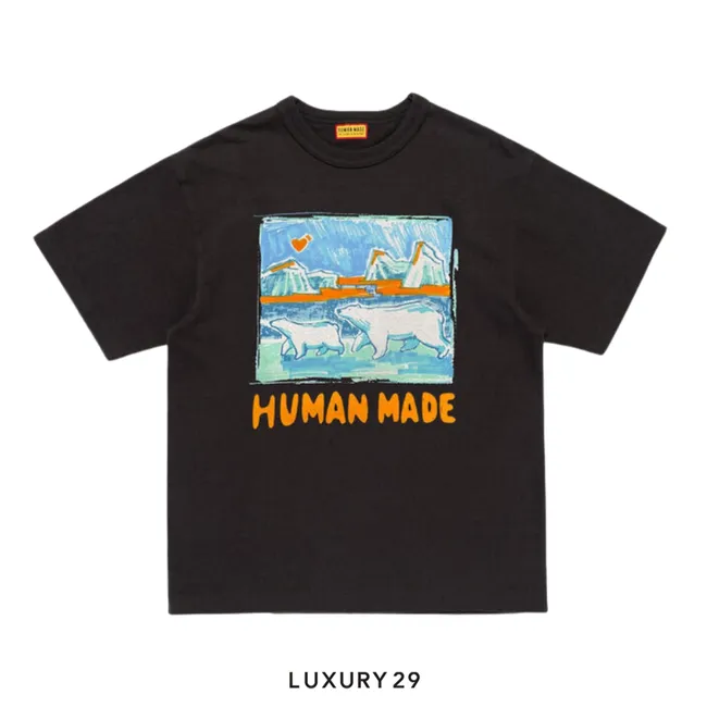 Human Made Polar Bear Graphic T-Shirt Black