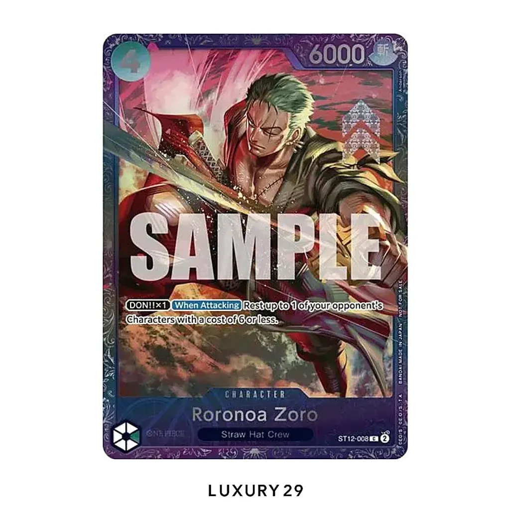 One Piece Roronoa Zoro (Treasure Cup 2024) One Piece Promotion Cards C ST12-008 (PSA10)(Small, Multicolour)