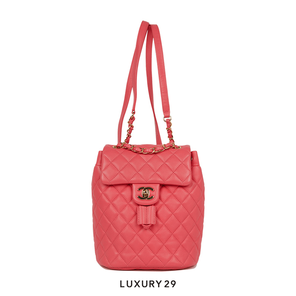 Chanel Mini Urban Spirit Backpack Rose Lambskin Gold Hardware(Small, Pink)