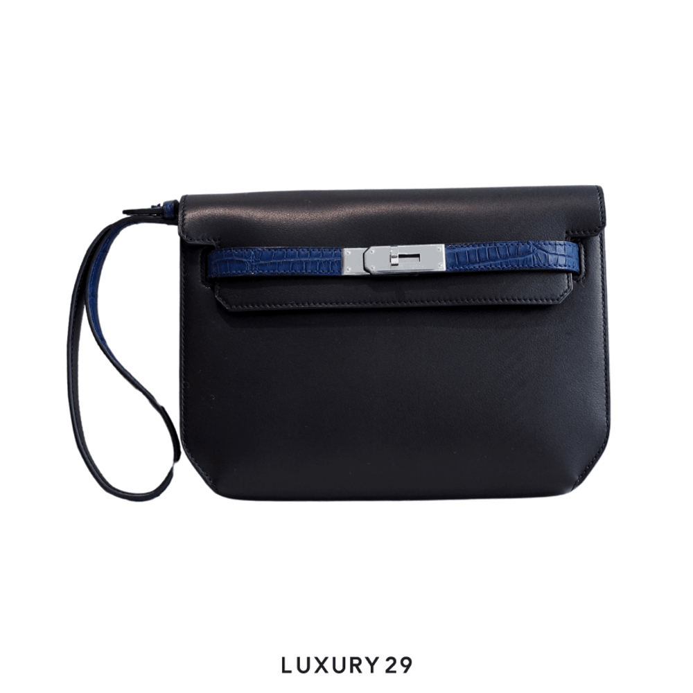 Hermes Kelly depeches 25 Touch Veau Evergrain/Alli / B Stamp (2023)(Small, Black)