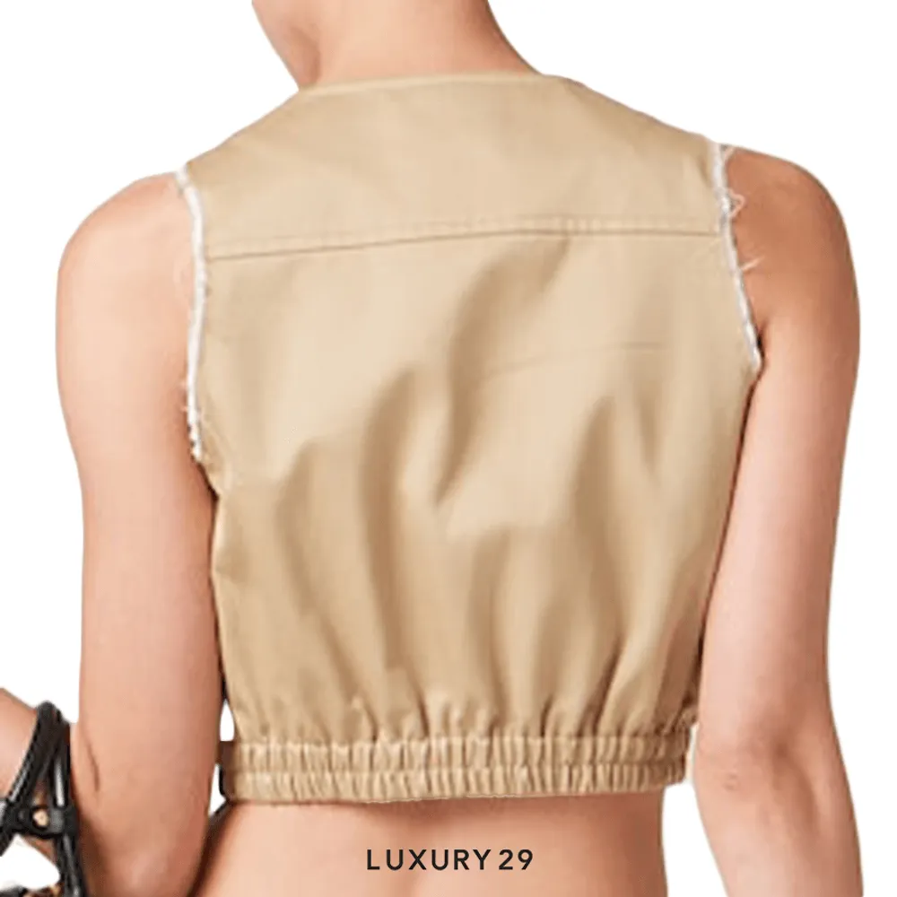 MIU MIU Chino vest Cord(2XS, Brown)