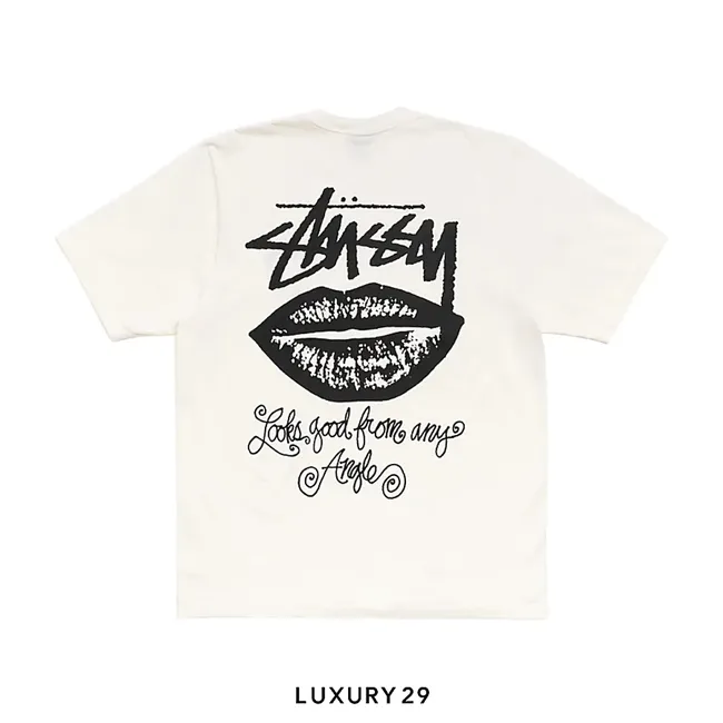 STUSSY ANY ANGLE TEE PIGMENT DYED NATURAL