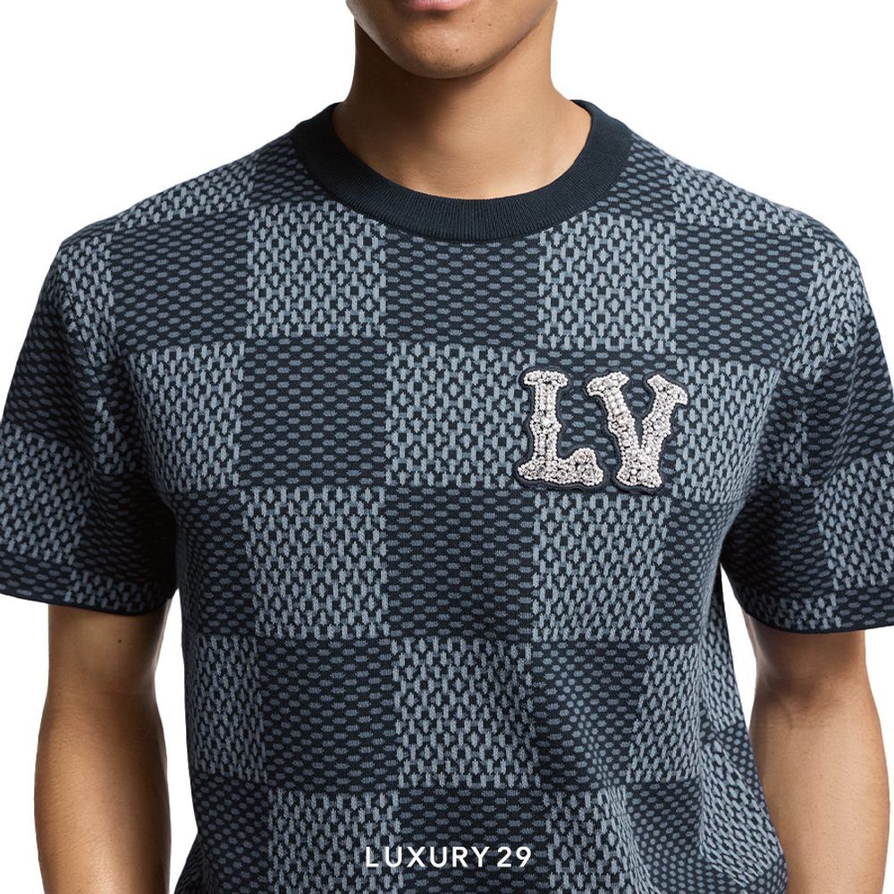 Louis Vuitton LV Damier Short-Sleeved Crewneck With LV
