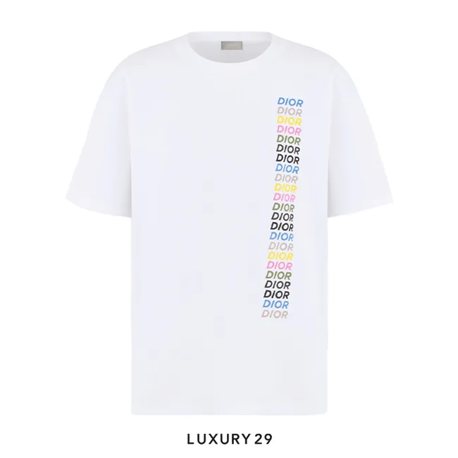 Dior Relaxed-Fit T-Shirt White Slub Organic Cotton Jersey White