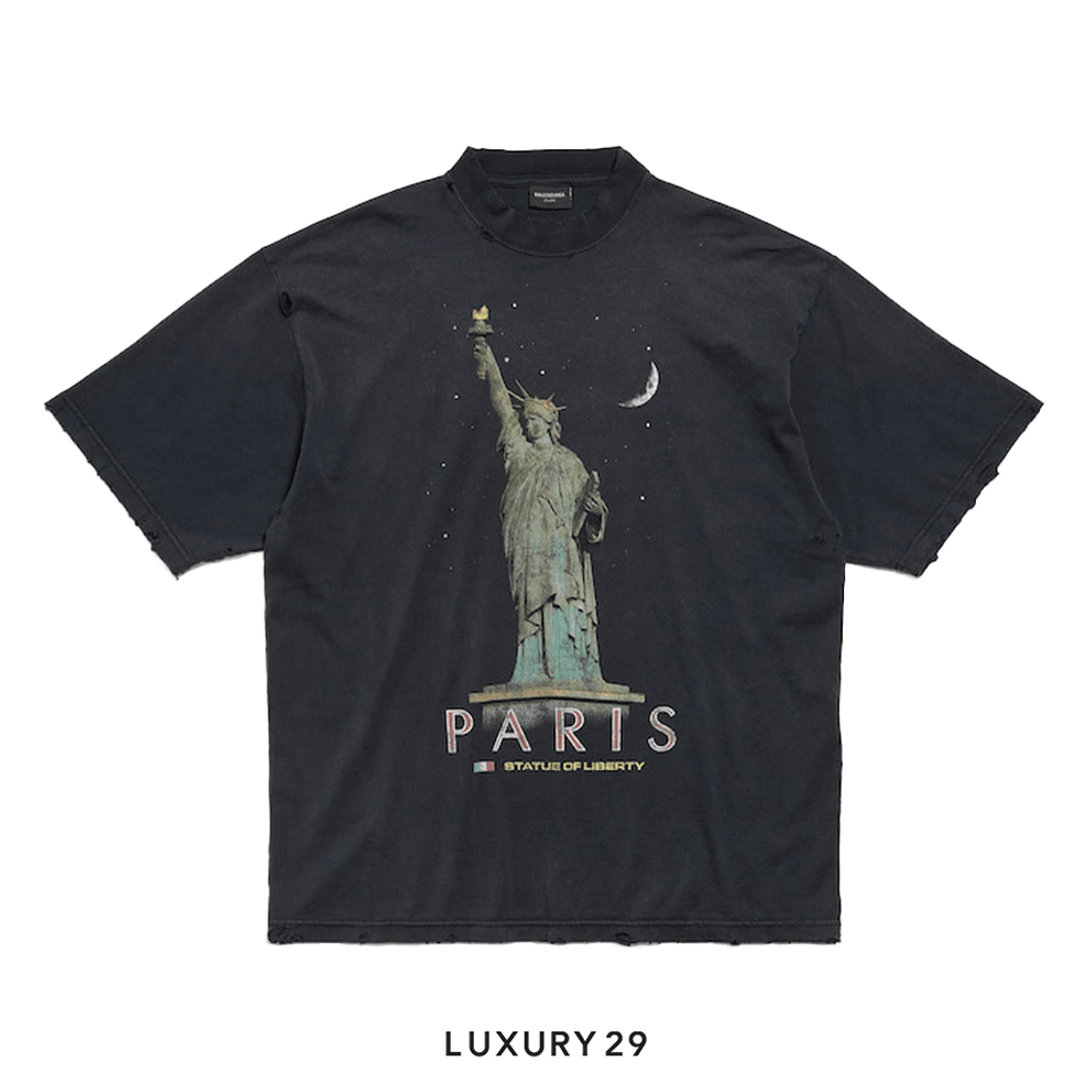 直営店*BALENCIAGA*PARIS LIBERTYミディアムフィットTシャツ白黒 三越伊勢丹 | BALENCIAGA/バレンシアガ通販 | PARIS LIBERTY T