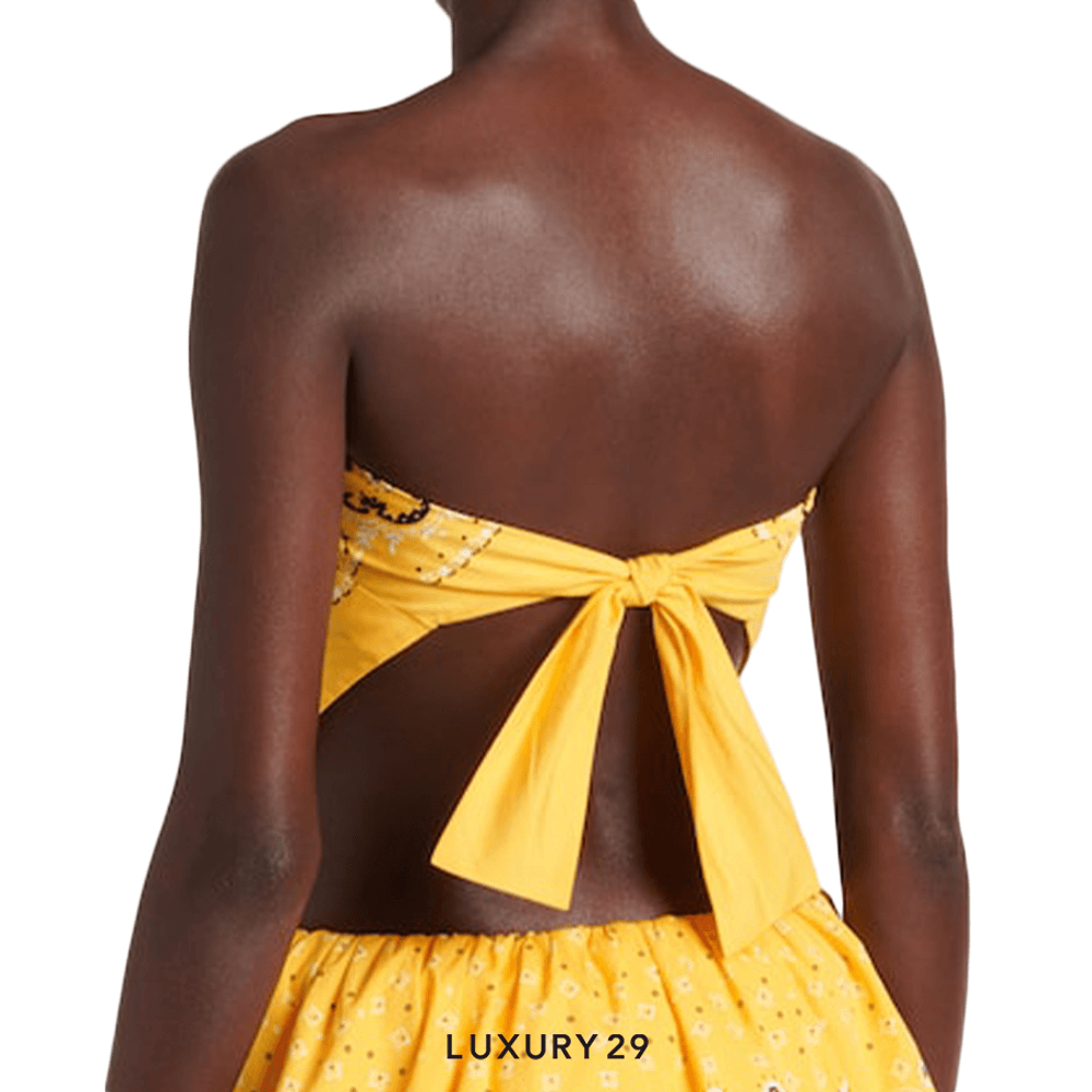 Miu Miu Poplin halter top Sunny Yellow