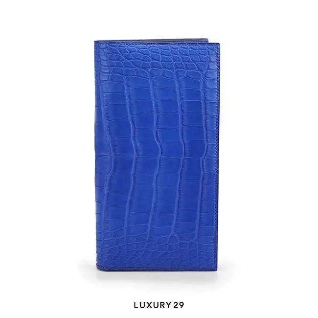 Hermes MC2 Fleming wallet Alligator Bleu Royal / B Stamp  (2023)