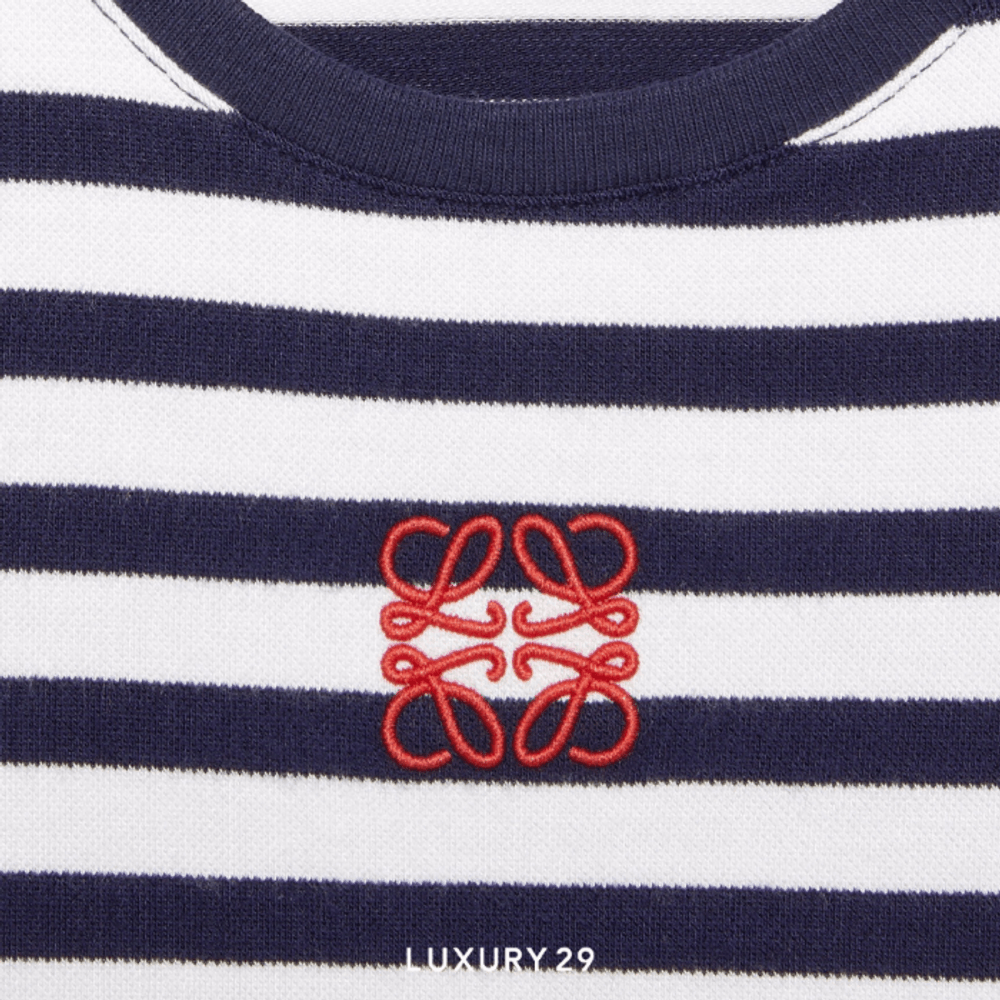 Loewe Anagram tank top in viscose blend White/Navy(S, Blue)