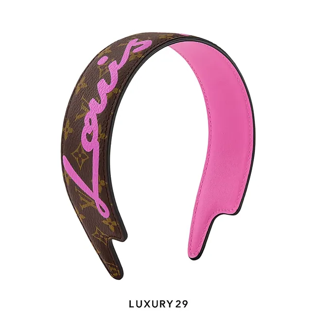 Louis Vuitton LV Script headband Pink