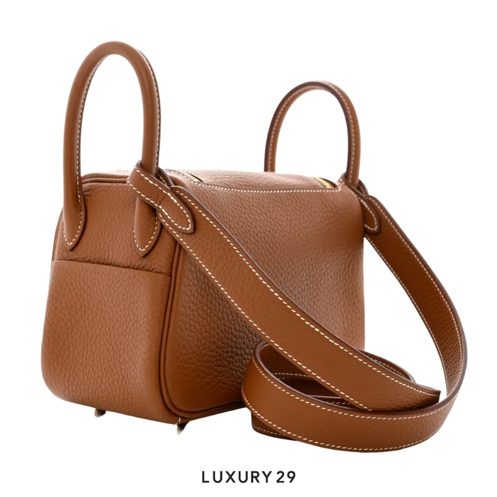 Hermes Lindy Mini Bag Gold(Mini, Gold)