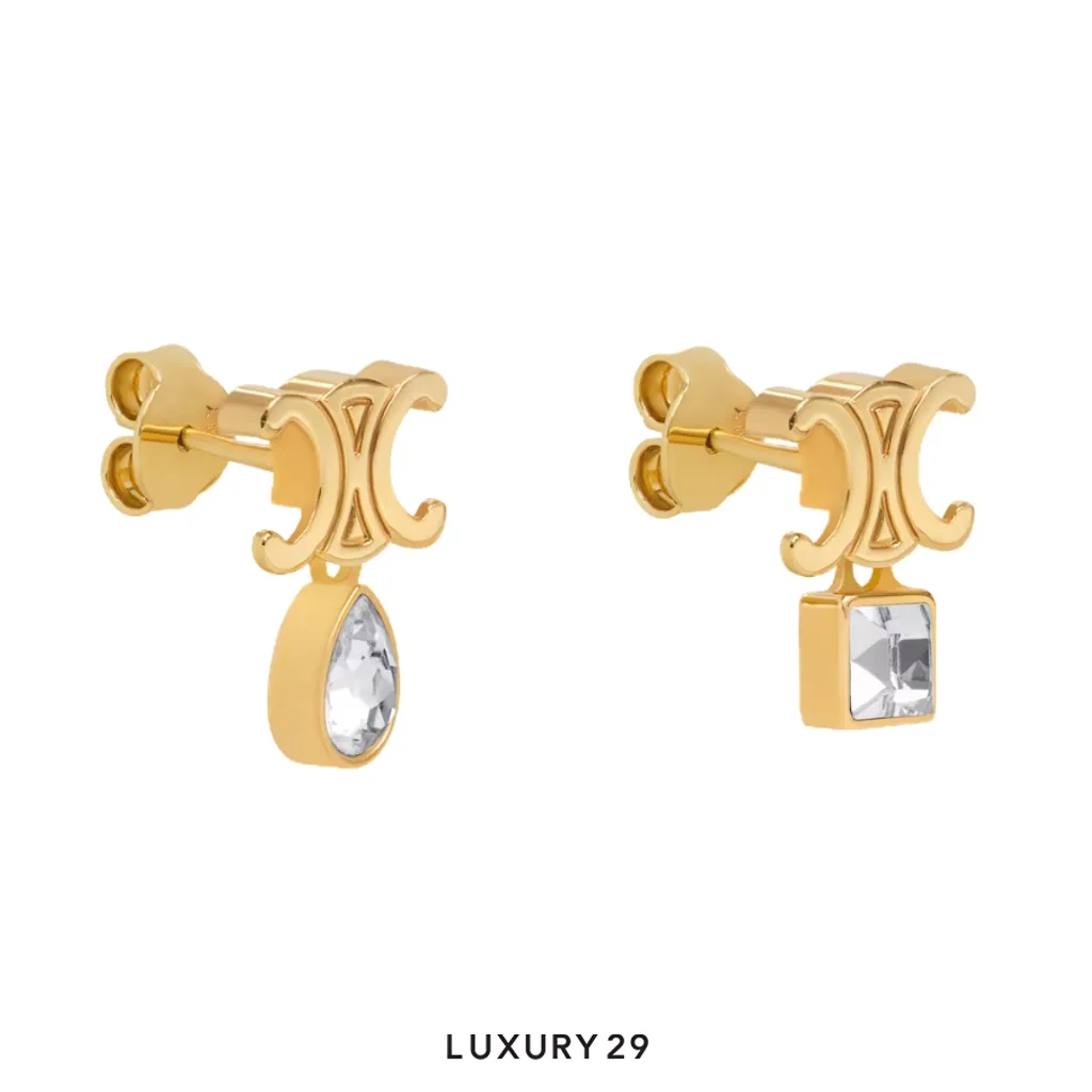 Celine Triomphe Twinkle earrings Gold(Free Size, Gold)