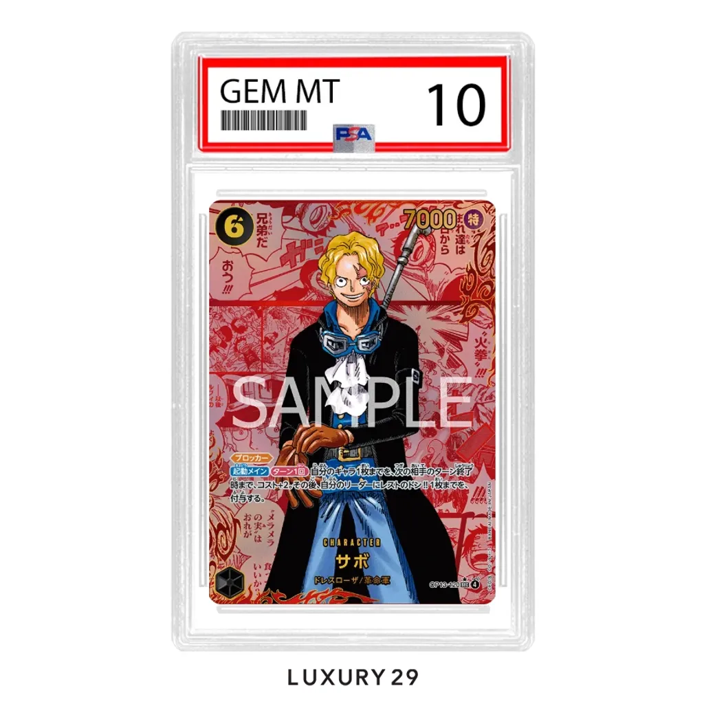 One Piece Luffy,Ace,Sabo Red Manga OP13 Set PSA10 (JP)(Small, Multicolour)
