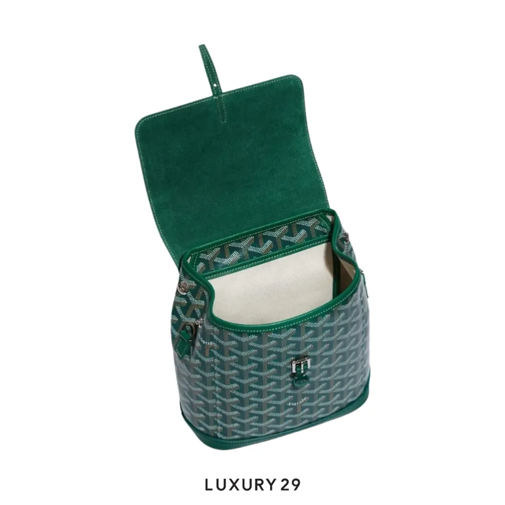 在庫わずか★送料込【GOYARD】Alpin ミニ バックパック グリーン Goyard Alpin Mini Backpack Green Goyardine Calfskin