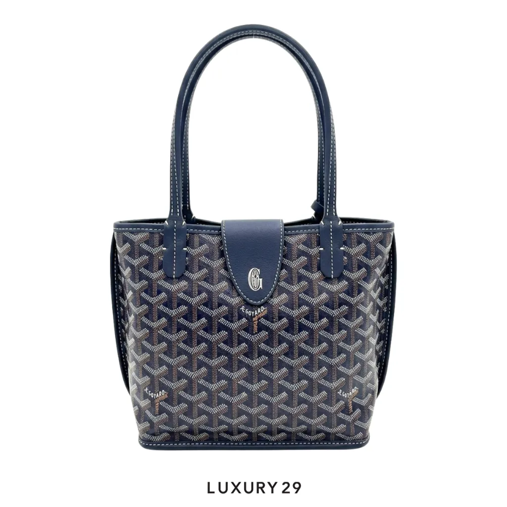 Goyard Anjou Mini Bag with Croc Universal Navy Blue(Mini, Blue)