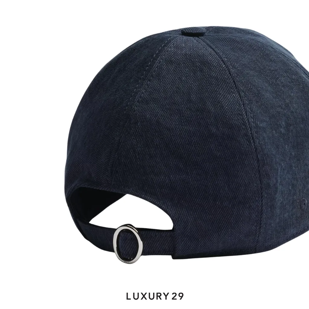 Dior D-Player baseball cap Navy blue stone-washed cotton fabric(57, Blue)