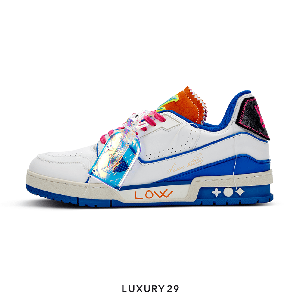Louis Vuitton LV Trainer Upcycling(M)(40, Blue)