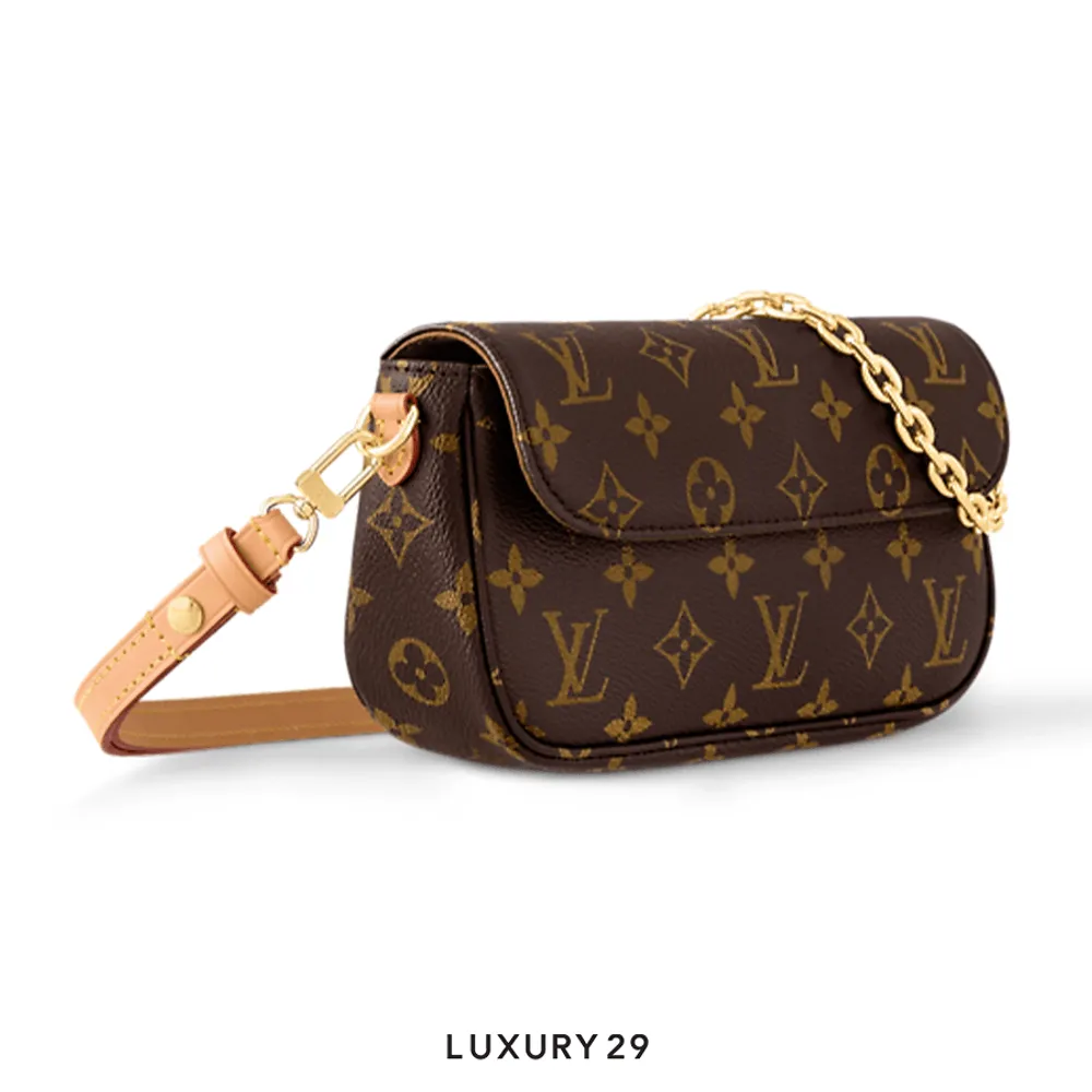 Louis Vuitton LV Ivy Wallet on Chain Bag Monogram Canvas Brown(Small, Brown)