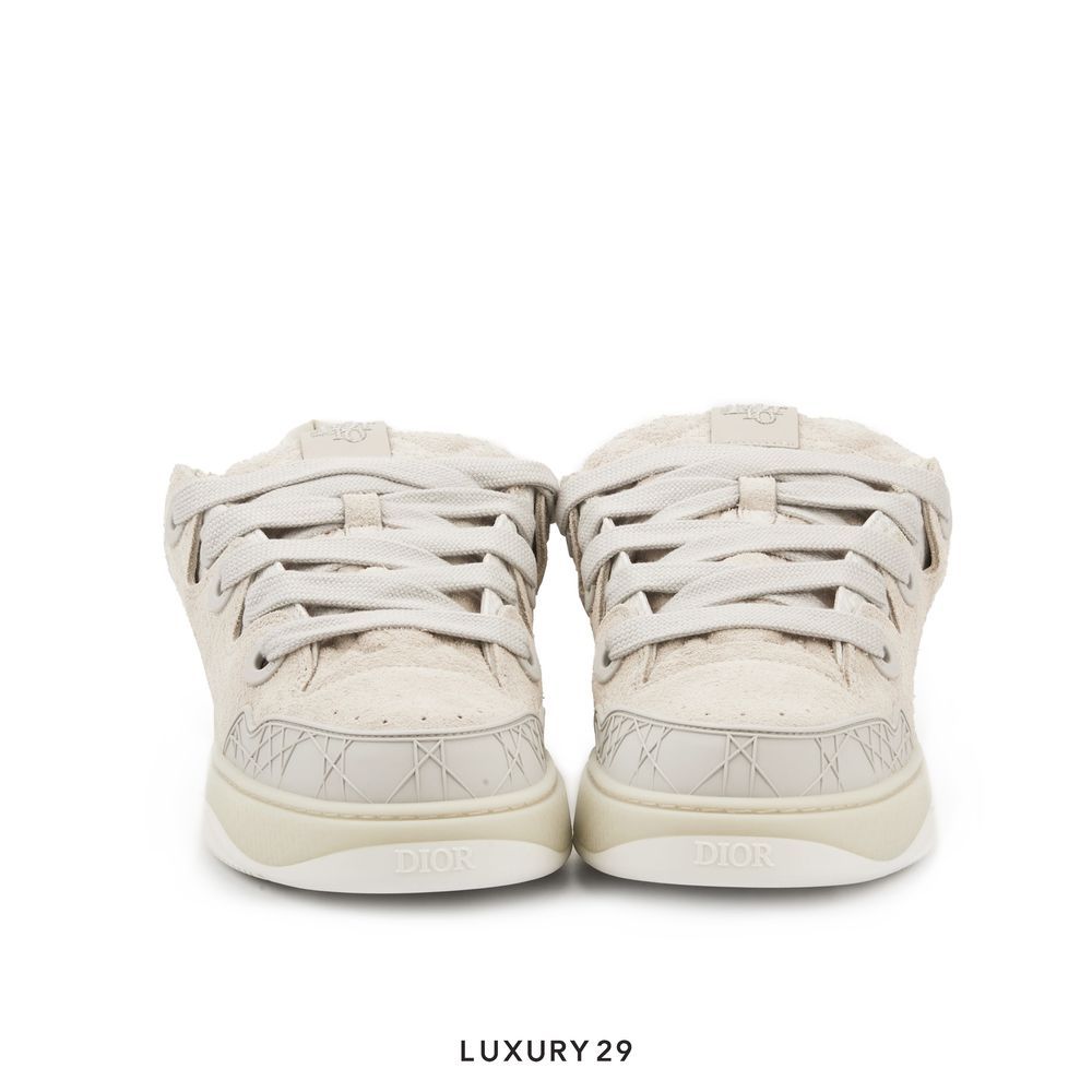 Dior B9S Skater ERL Cream Suede With White And Cream Dior Oblique Jacquard(38, White)