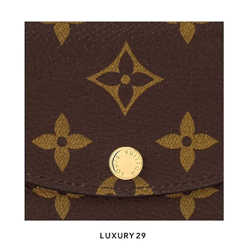 Louis Vuitton LV Rosalie coin purse Monogram Canvas Brown Rose Ballerine(Small, Brown)
