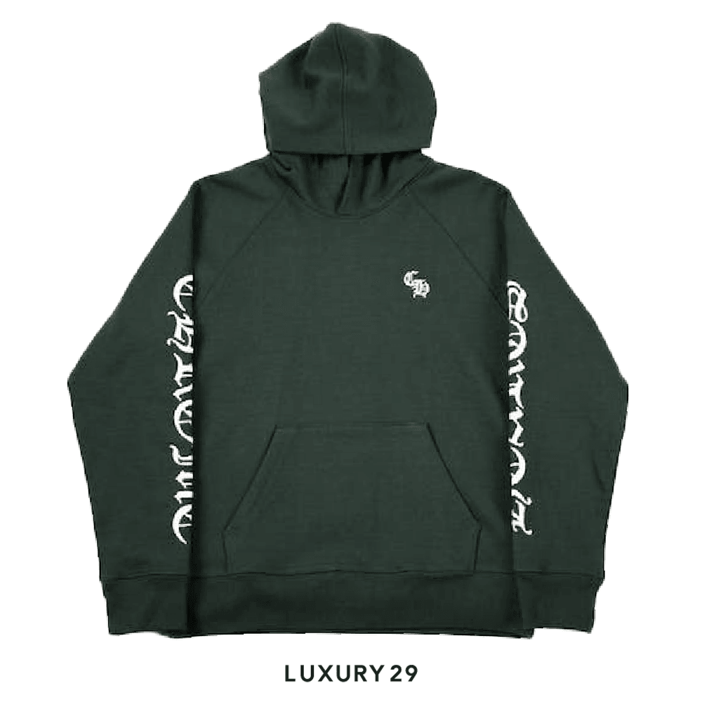 Chrome Hearts Embroidered CH Hoodie Green/White