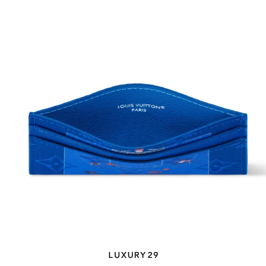 Louis Vuitton LV Double Card Holder Exclusive Online Pre-launch Blue(Small, Blue)