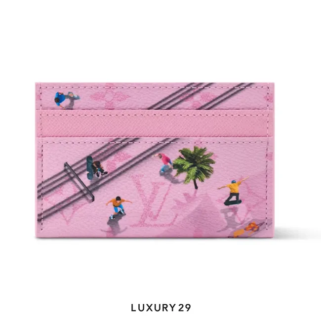 Louis Vuitton LV Double Card Holder Exclusive Online Pre-launch Pink
