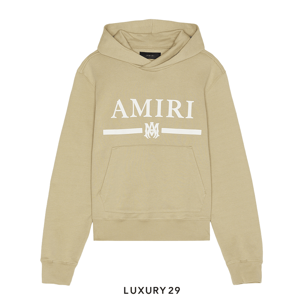 Amiri Bar Logo Hoodie 'Tan'(S, Neutrals)