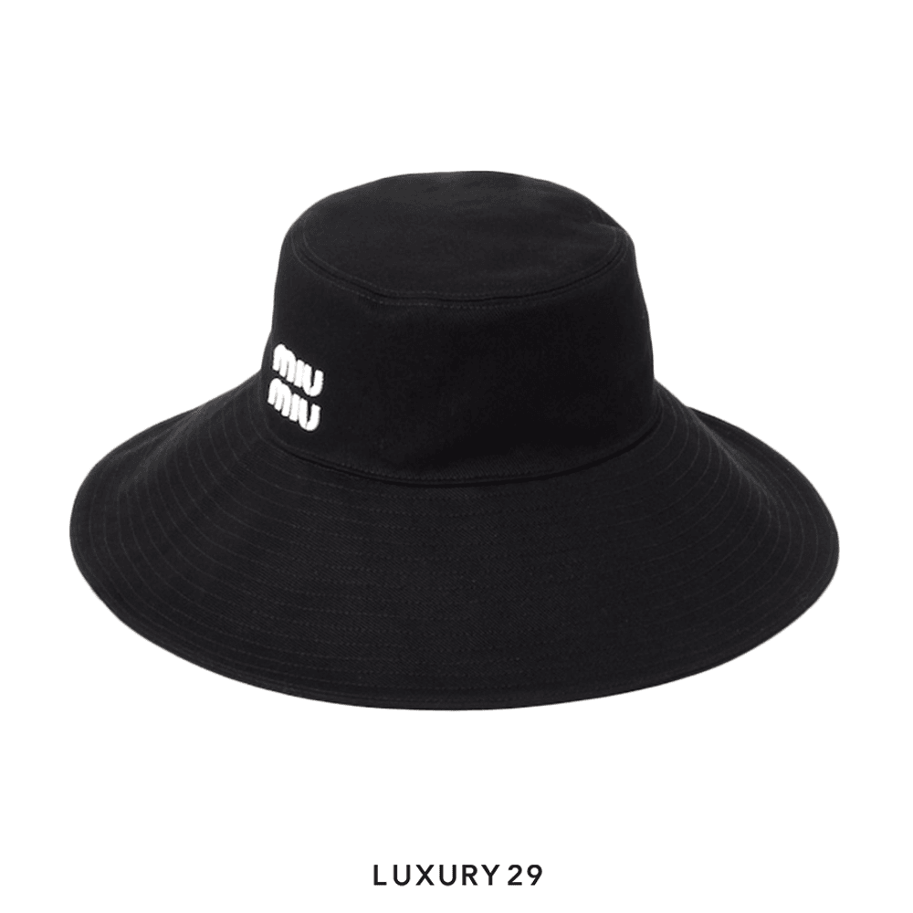 Miu Miu Drill hat Black/White Miu Miu Drill hat Black/White