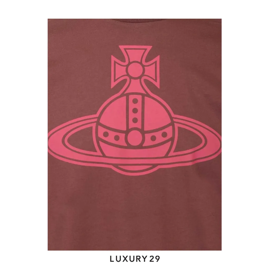 Vivienne westwood Cotton orb print short-sleeve t-shirt Brown(2XS, Brown)