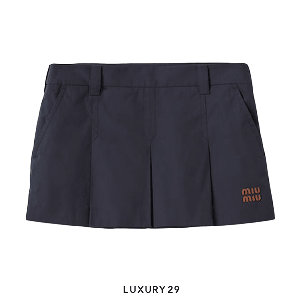 ミニスカート Miu Miu Panama Pleated Mini Skirt With Belt Miu Miu Panama Mini Pleated Skirt - Bergdorf Goodman