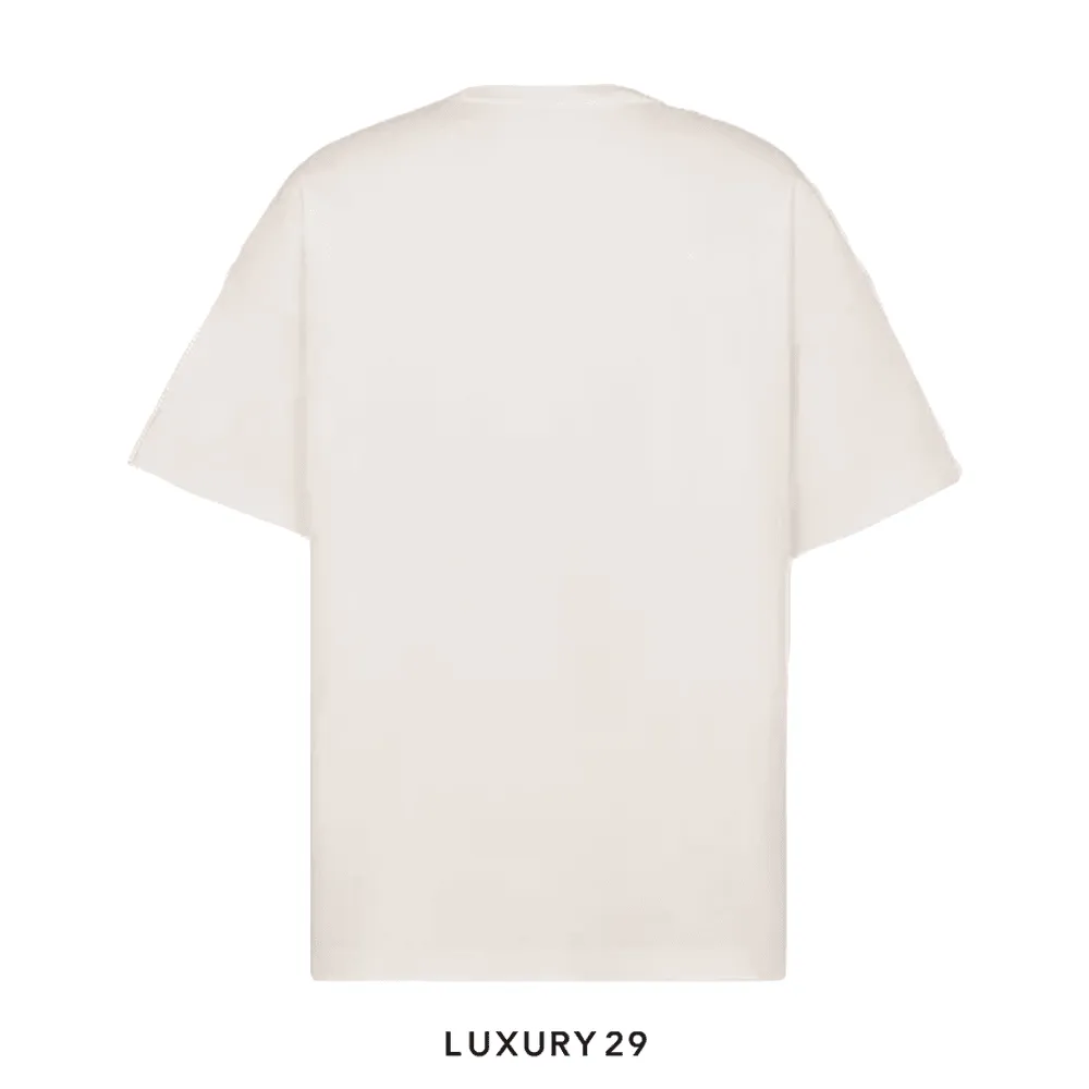 Dior T-Shirt White Slub Cotton Jersey(S, White)