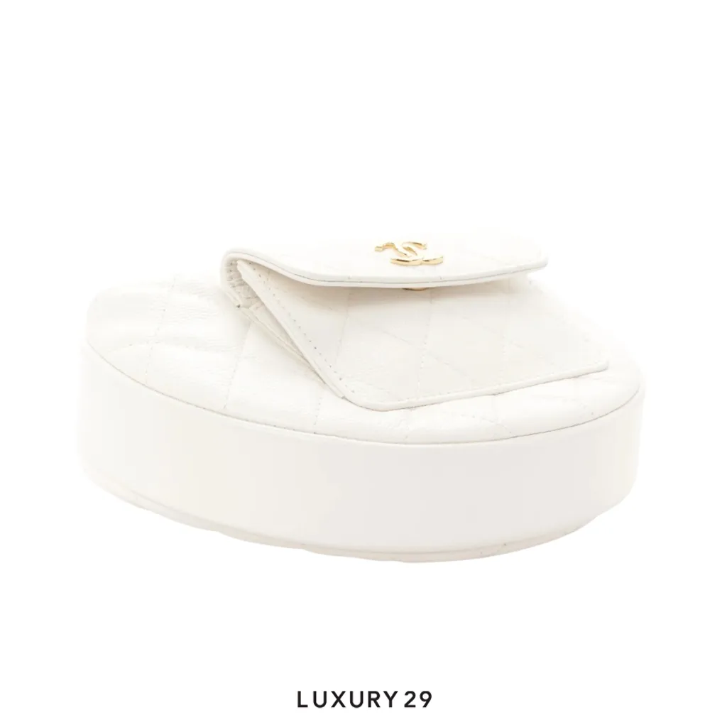 Chanel Matelasse AP3467 White Caviar Skin Handbag Gold hardware(Small, White)