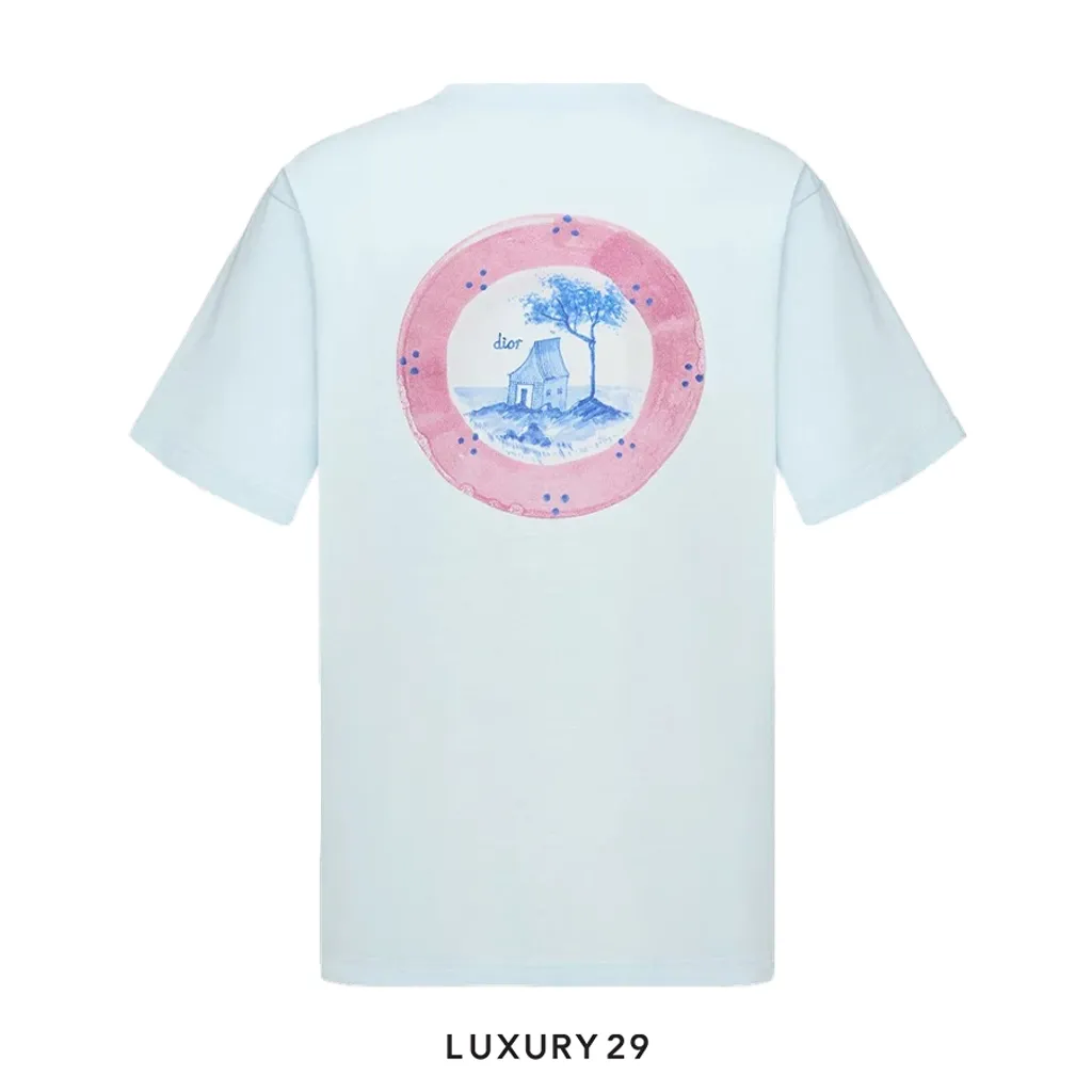 DIOR AND HYLTON NEL T-Shirt, Relaxed Fit Blue(XS, Blue)