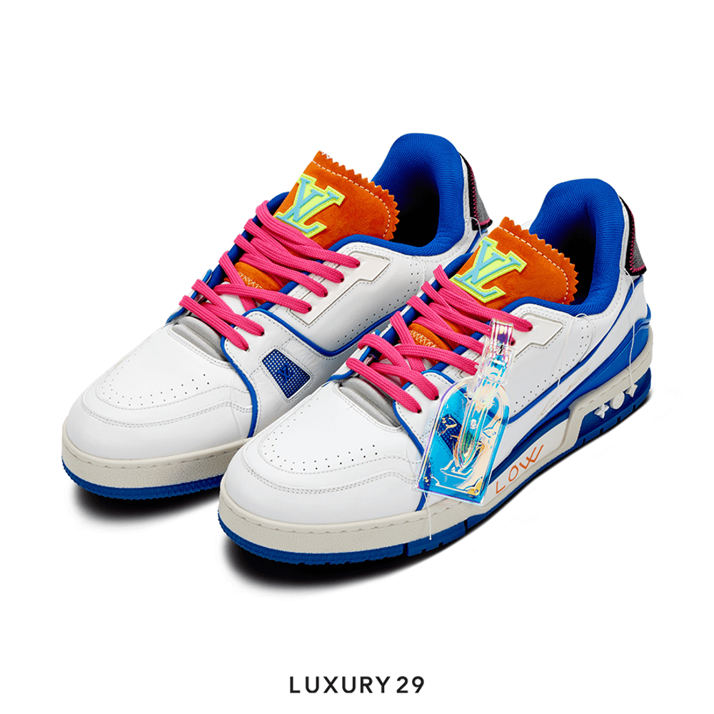 Louis Vuitton LV Trainer Upcycling(M)(40, Blue)
