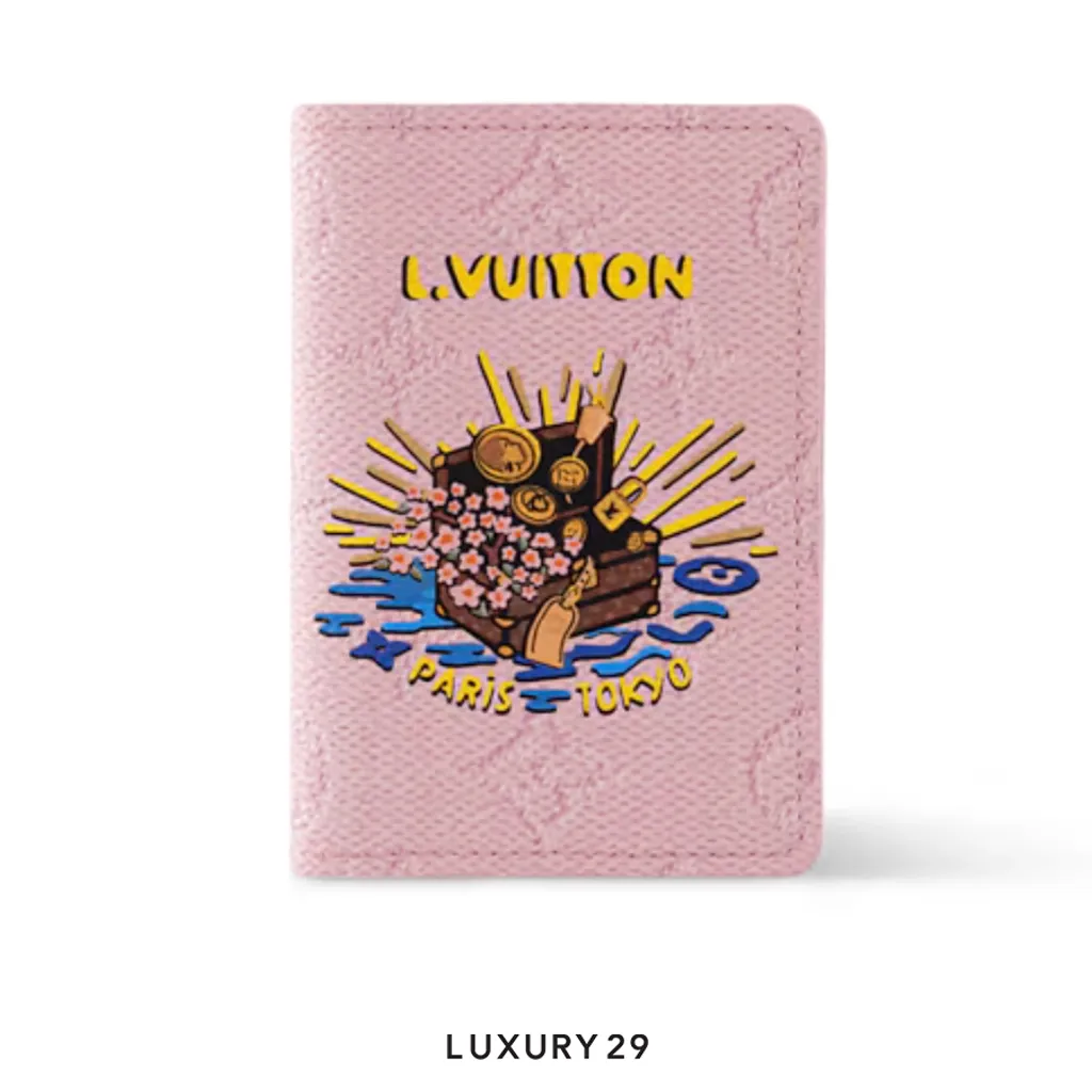 Louis Vuitton LV Pocket Organizer Wallet Pink(Small, Pink)