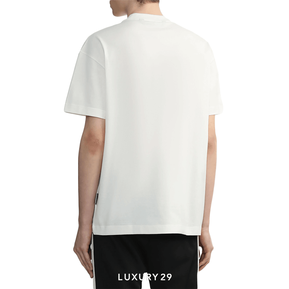 Palm Angels stud-logo T-shirt cream white(M, White)