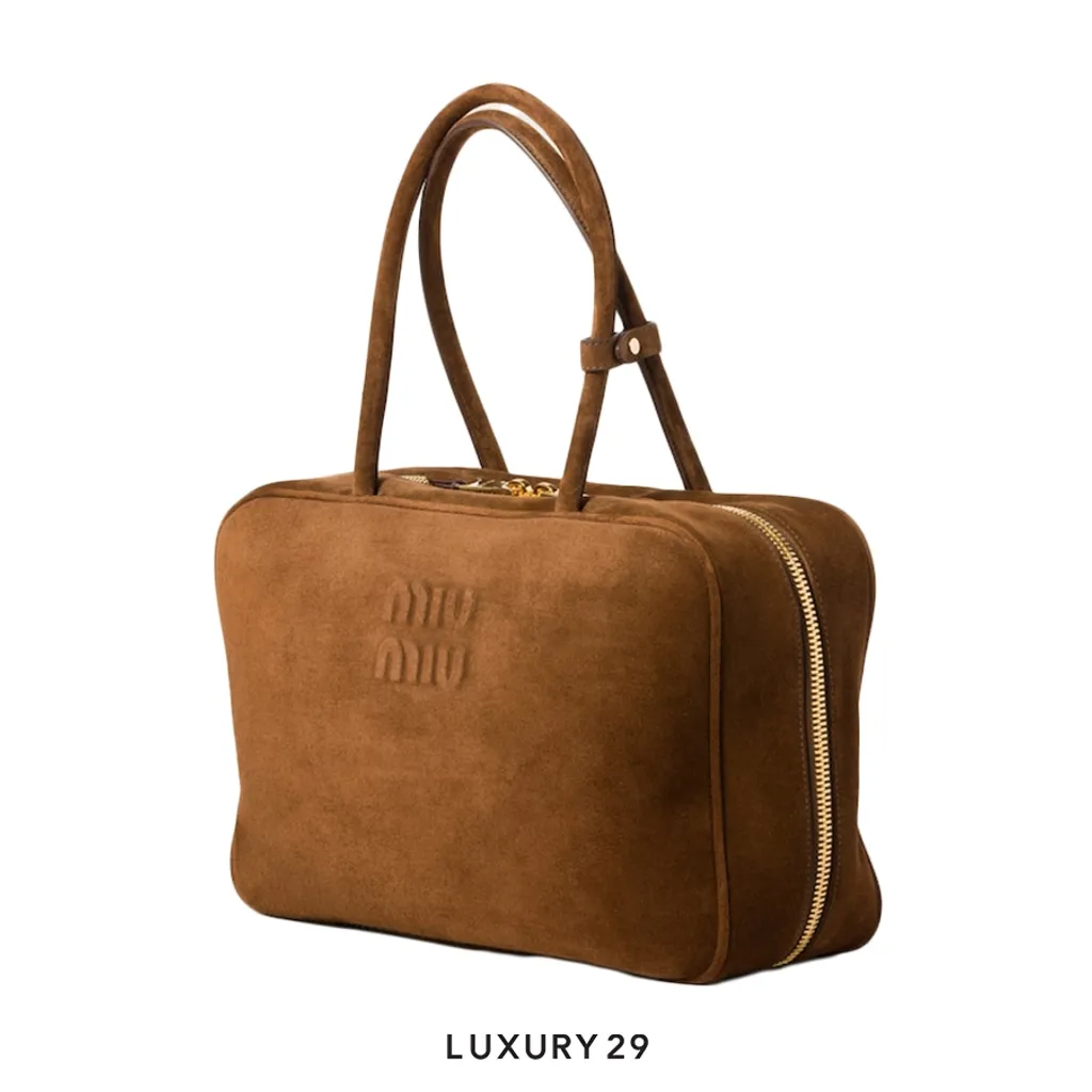 Miu Miu Suede Beau bag Cocoa Brown(Medium, Brown)