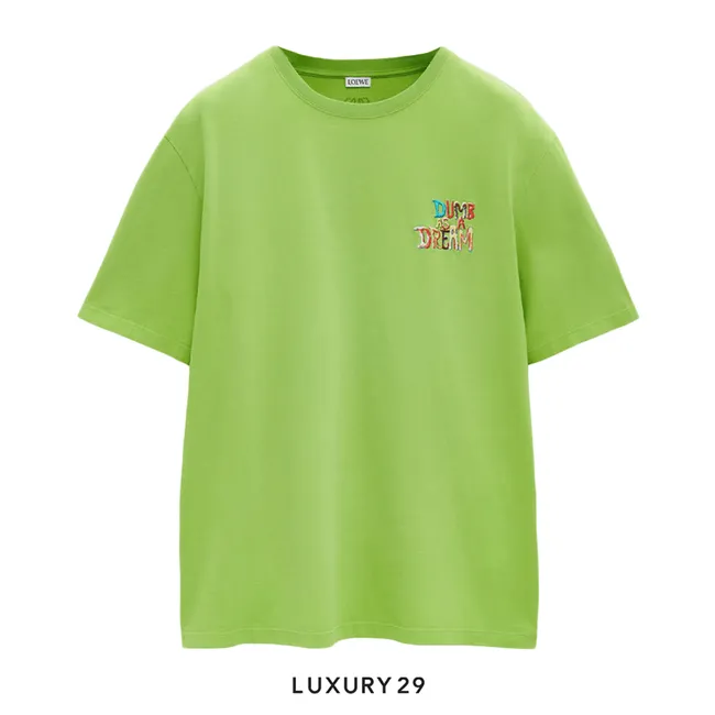 Loewe Loose fit T-shirt in cotton Green/Multicolor