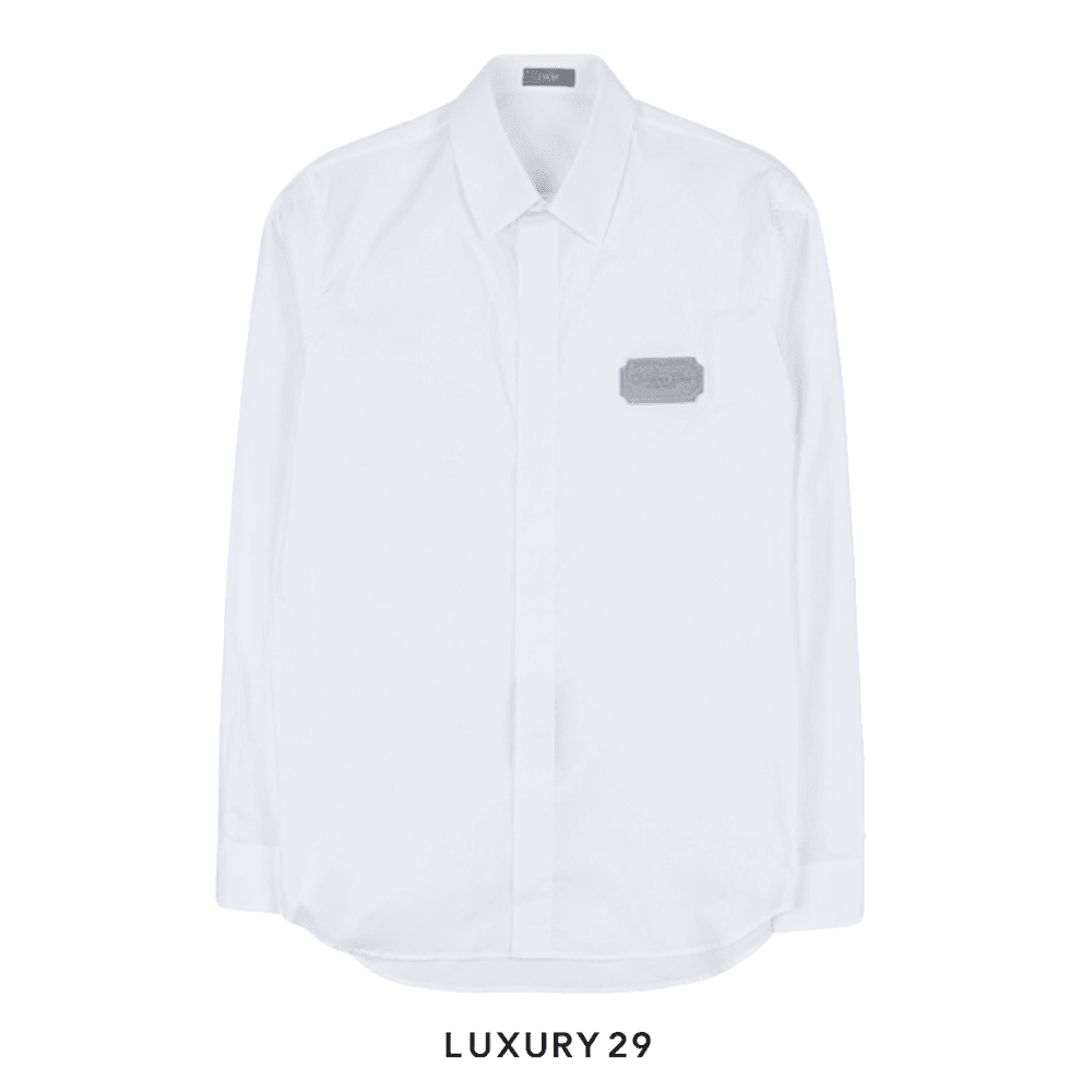 Dior Couture Shirt White Cotton Poplin(XL, White)