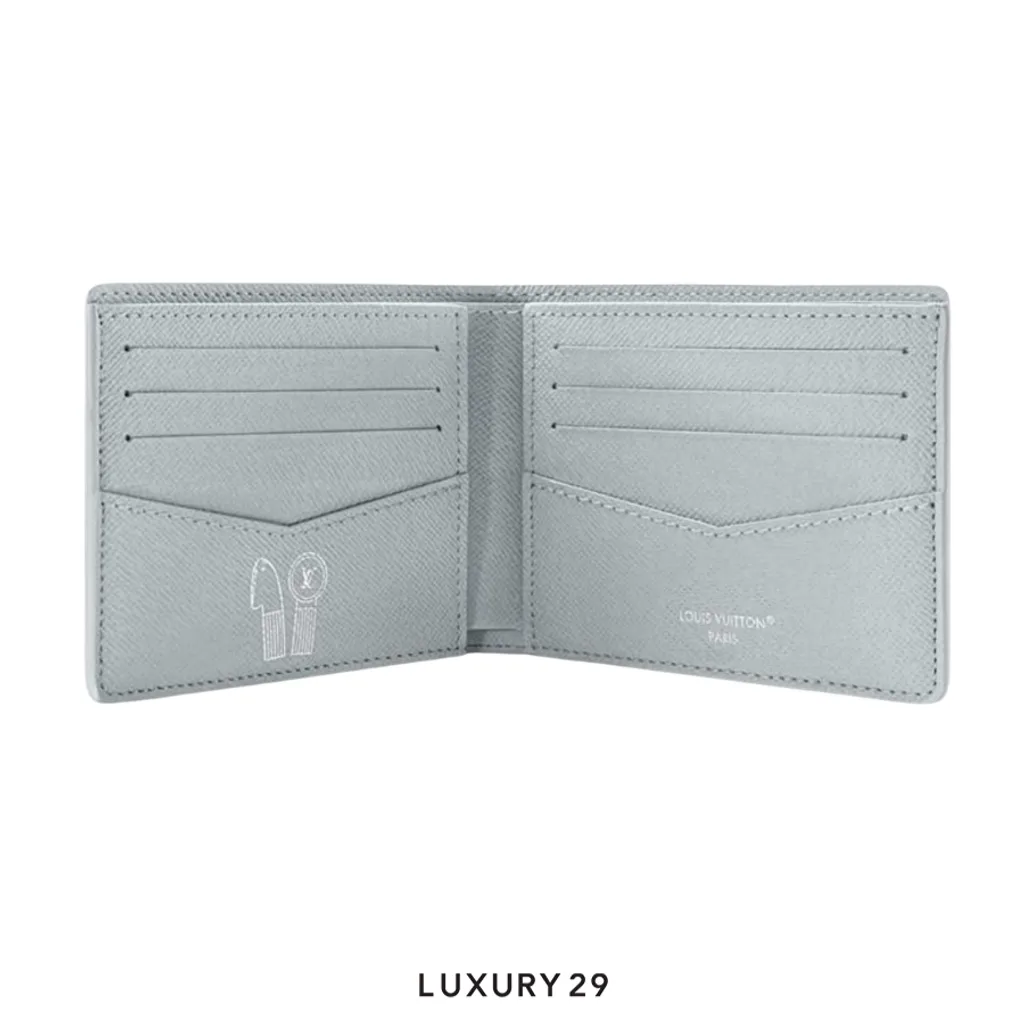 Louis Vuitton LV Slender Wallet Monogram iridescent canvas Gray gradient(Small, Grey)