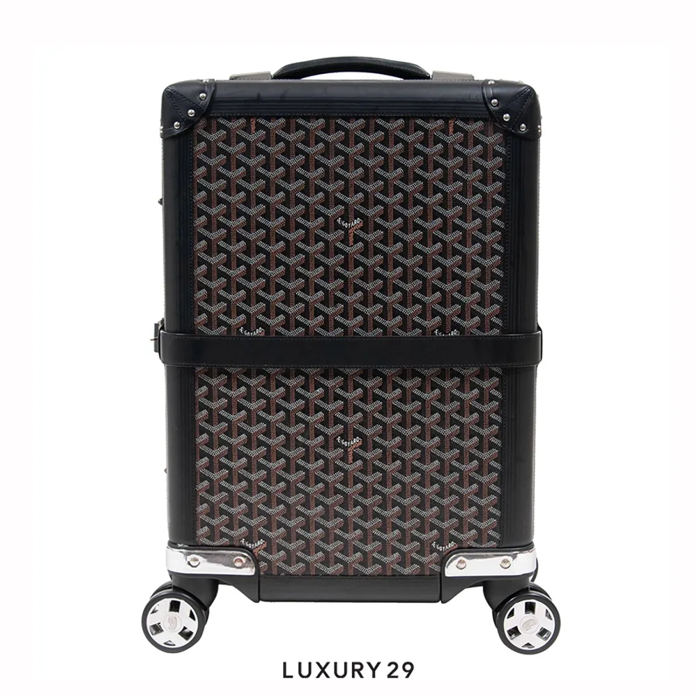 Goyard Bourget PM Trolley Case Black(Small, Black)