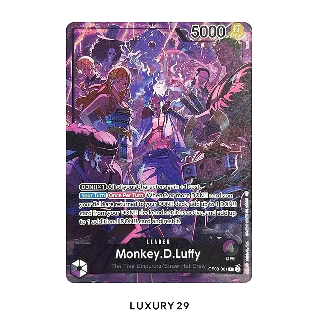 One Piece Promotion Cards Monkey.D.Luffy (English Version 2nd Anniversary Set) (PSA10)(Small, Purple)